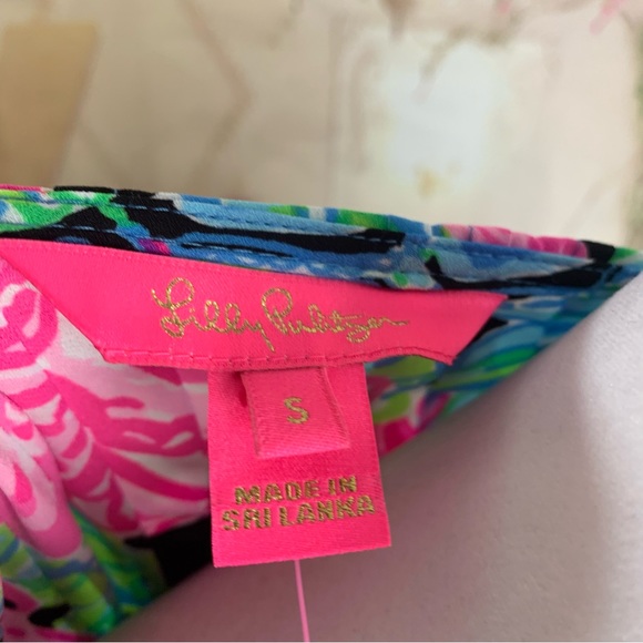 NEW Lilly Pulitzer Marilina Long Sleeve Tunic Onyx Jaguar Jungle Enginee… - Picture 10 of 11